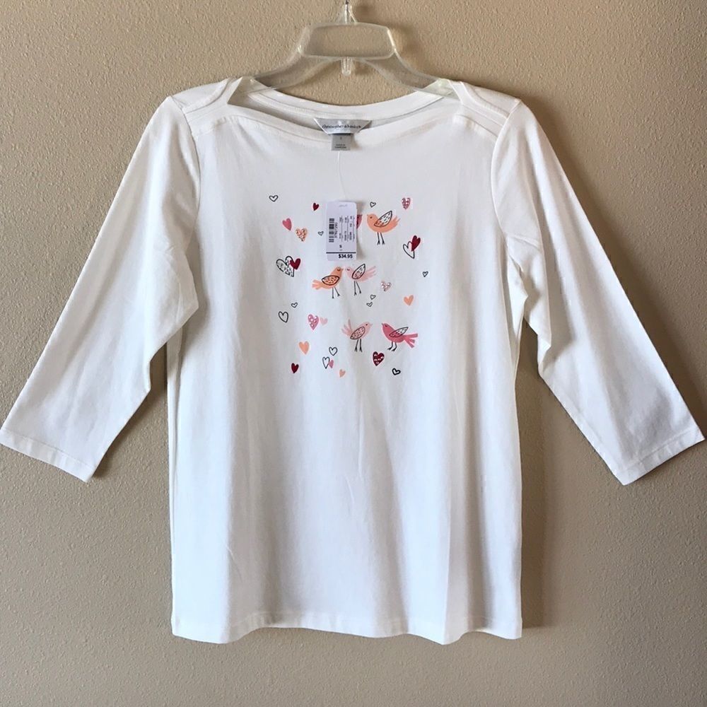 NWT Christopher & Banks Spring 3/4 Sleeve Tee